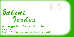 balint terhes business card